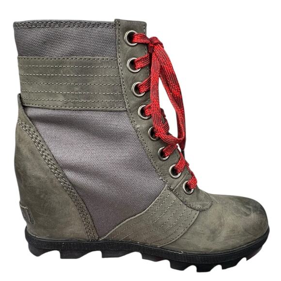 Sorel Women’s Lexie Brown Leather Wedge Ankle Boots Size Size US 7 - Picture 4 of 10